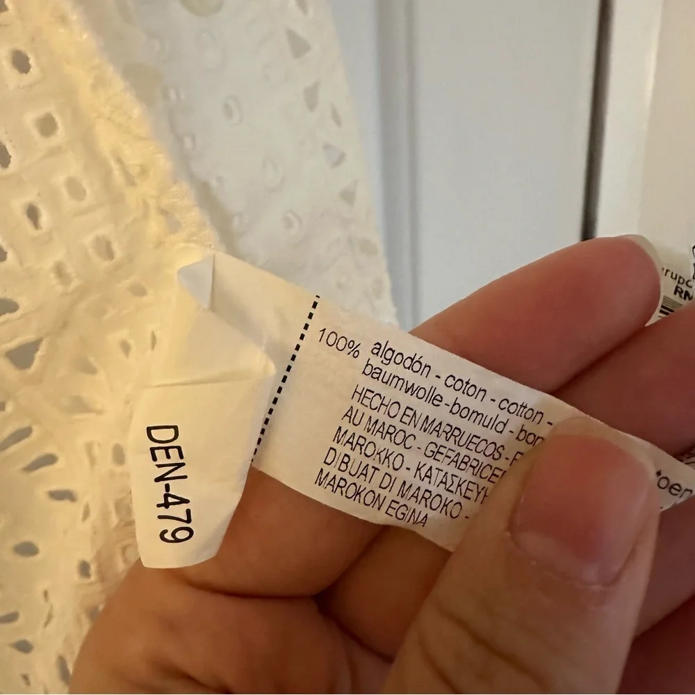 Zara | Tops | Zara White Eyelet Top | Poshmark